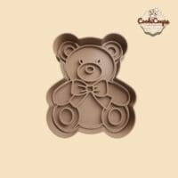 Emporte-pièce ours avec nœud – CookiCoupe