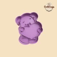 Emporte-pièce ours avec cœur – CookiCoupe