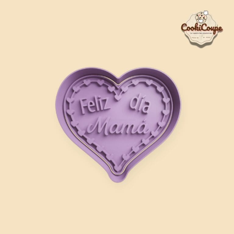 Atelier des Créations 18 Emporte-piece bonne fete maman dans un coeur